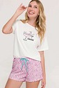 Pijama Feminino Manga Curta com Shorts