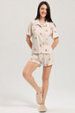 Pijama Feminino Manga Curta Americano Com Shorts