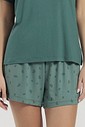Pijama Feminino Manga Curta com Bermuda