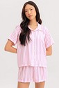 Pijama Feminino Manga Curta Americano Com Shorts