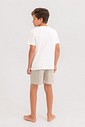 Pijama Masculino Infantil Manga Curta Com Bermuda