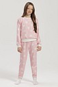 Pijama Feminino Infantil Manga Longa Com Calça
