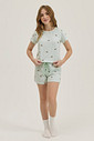 Pijama Feminino Infantil Manga Curta Com Shorts Pijama Feminino Infantil Manga Curta Com Shorts
