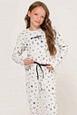 Pijama Infantil Feminino Manga Longa Com Calça