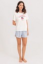 Pijama Feminino Manga Curta Com Shorts