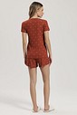 Pijama Feminino Manga Curta Com Shorts
