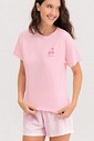 Pijama Feminino Manga Curta Com Shorts