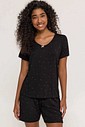 Pijama Feminino Manga Curta com Bermuda