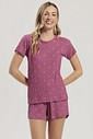 Pijama Feminino Manga Curta Com Shorts