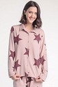 Pijama Feminino Manga Longa Americano Com Calça