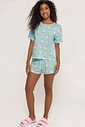 Pijama Feminino Manga Curta com Shorts