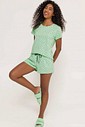 Pijama Feminino Manga Curta com Shorts