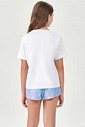 Pijama Infantil Feminino Manga Curta Com Shorts
