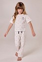 Pijama Feminino Infantil Manga Curta Com Calça Pijama Feminino Infantil Manga Curta Com Calça
