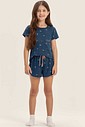 Pijama Feminino Infantil Manga Curta Com Shorts Pijama Feminino Infantil Manga Curta Com Shorts