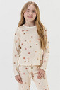 Pijama Feminino Infantil Manga Longa Com Calça Pijama Feminino Infantil Manga Longa Com Calça