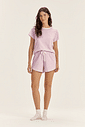 Pijama Feminino Manga Curta Com Shorts