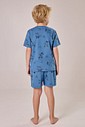 Pijama Masculino Infantil Manga Curta Com Bermuda