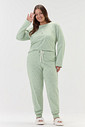 Pijama Feminino Manga Longa Com Calça Plus Size