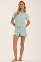 Pijama Feminino Manga Curta Com Shorts