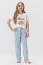 Pijama Feminino Infantil Manga Curta com Calça