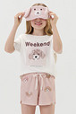 Pijama Feminino Manga Curta com Shorts