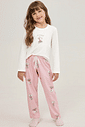 Pijama Feminino Infantil Manga Longa Com Calça Pijama Feminino Infantil Manga Longa Com Calça