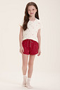 Pijama Infantil Feminino Manga Curta Com Shorts