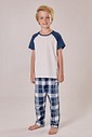 Pijama Masculino Infantil Manga Curta Com Calça