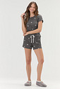 Pijama Feminino Manga Curta Com Shorts