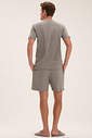 Pijama Masculino Manga Curta Com Bermuda