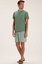 Pijama Masculino Manga Curta Com Bermuda