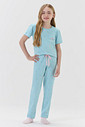 Pijama Feminino Infantil Manga Curta Com Calça Pijama Feminino Infantil Manga Curta Com Calça