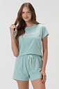 Pijama Feminino Manga Curta Com Shorts