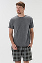 Pijama Masculino Manga Curta Com Bermuda