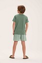 Pijama Masculino Infantil Manga Curta Com Bermuda