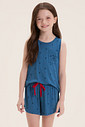 Pijama Feminino Infantil Regata Com Shorts