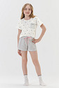 Pijama Feminino Infantil Manga Curta Com Shorts