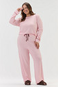 Pijama Feminino Manga Longa Com Calça Plus Size