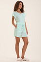 Pijama Feminino Manga Curta Com Shorts