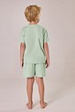 Pijama Masculino Infantil Manga Curta Com Bermuda