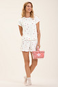 Pijama Feminino Manga Curta Com Shorts
