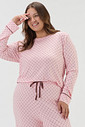 Pijama Feminino Manga Longa Com Calça Plus Size