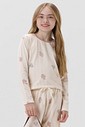 Pijama Feminino Infantil Manga Longa Com Calça
