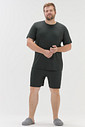 Pijama Masculino Manga Curta Com Bermuda Plus Size