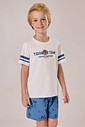 Pijama Masculino Infantil Manga Curta Com Bermuda
