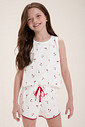 Pijama Feminino Infantil Regata Com Shorts Pijama Feminino Infantil Regata Com Shorts