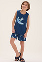 Pijama Masculino Infantil Regata Com Bermuda