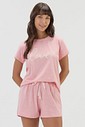Pijama Feminino Manga Curta com Shorts