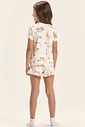 Pijama Feminino Infantil Manga Curta Com Shorts Pijama Feminino Infantil Manga Curta Com Shorts